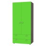 Шкаф с ящиками венге зеленый