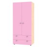 Шкаф с ящиками дуб молочный розовый