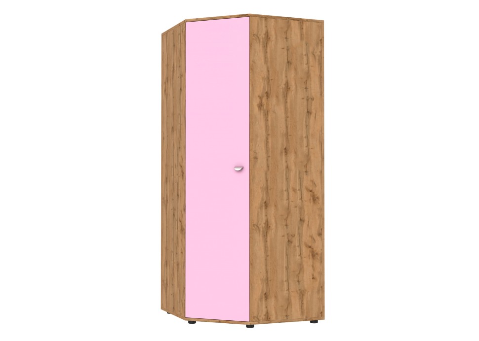 Шкаф угловой дуб вотан розовый