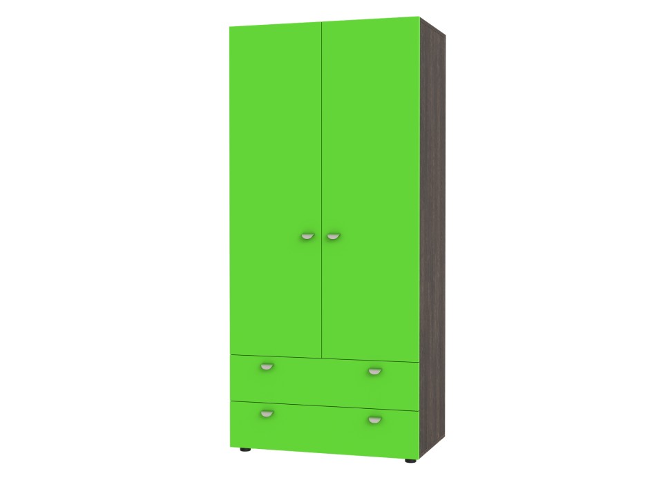Шкаф с ящиками венге зеленый