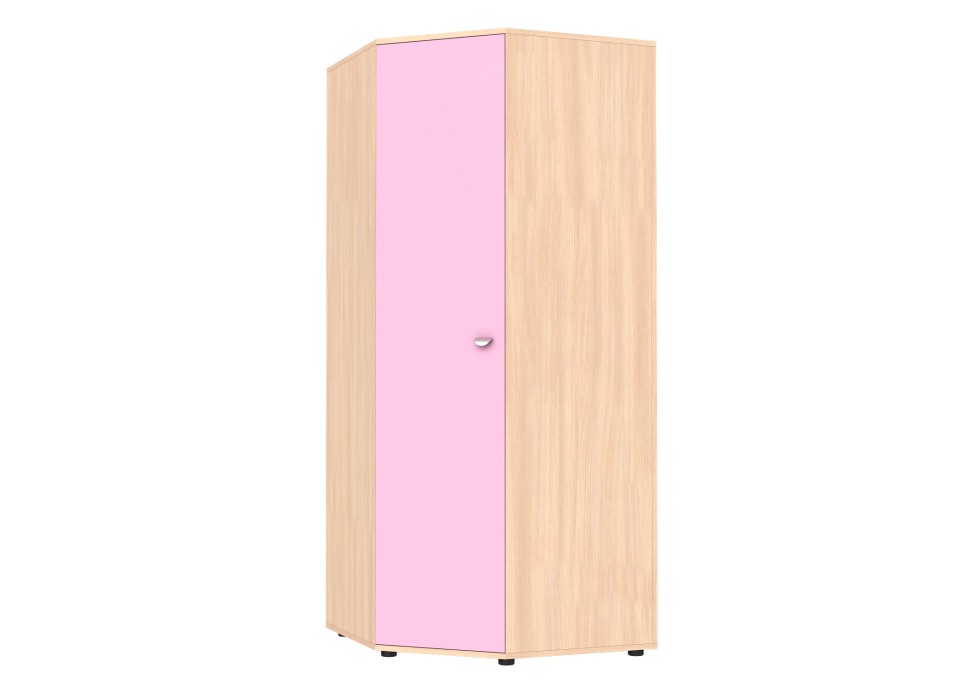 Шкаф угловой дуб молочный розовый