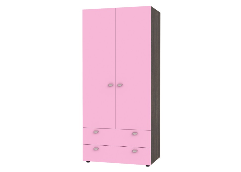 Шкаф с ящиками венге розовый  