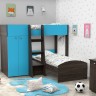 Двухъярусная кровать Golden kids 4 венге голубой
