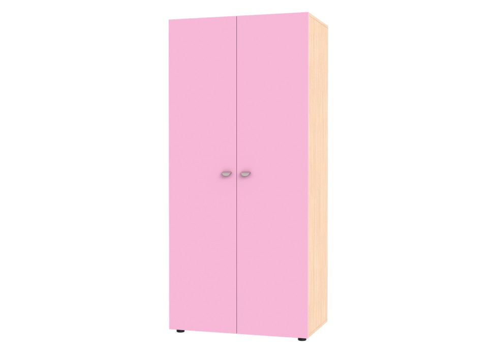 Шкаф двустворчатый ГК 900 дуб молочный розовый
