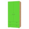 Шкаф с ящиками дуб вотан зеленый