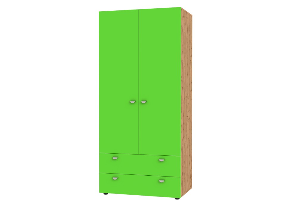 Шкаф с ящиками дуб вотан зеленый