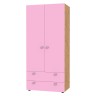 Шкаф с ящиками дуб вотан розовый